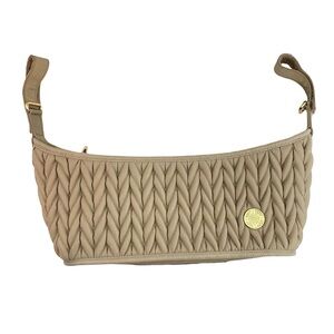 Happ Stroller Organizer Bag Beige Quilted Herringbone Velcro Neutral Happ Brand